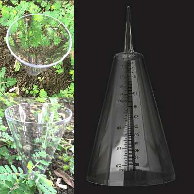 Garden Rain Gauge Conical Rain Meter Gauge Plastic Clear Measuring Cup Garden Tool Accessories Durable For Gardeners 10*21.5cm